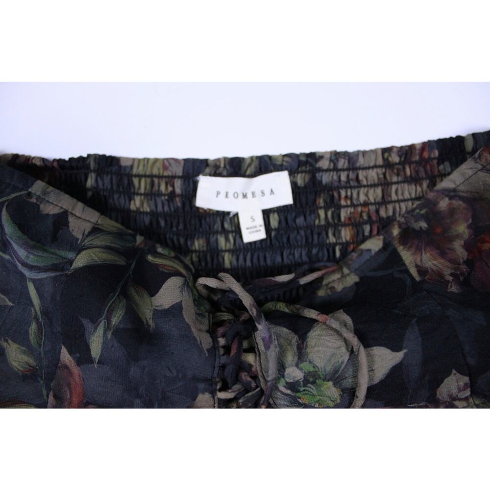Promesa Whimsigoth skirt high waisted floral boho corset waist fairycore sz S - Picture 2 of 4